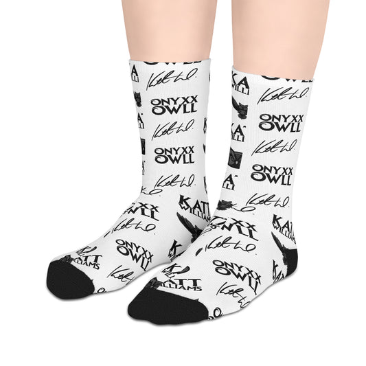 Katt Williams x Onyxx Owll - Black & White Mid-Calf Socks