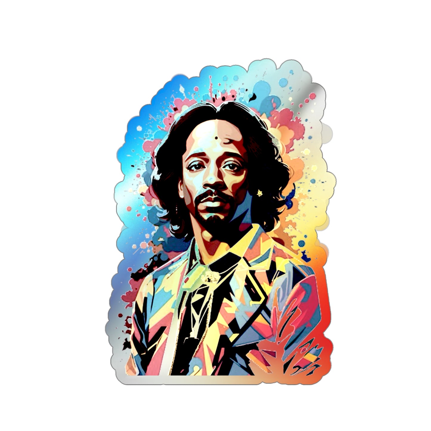 Katt Williams - Abstract Holographic Die-Cut Sticker